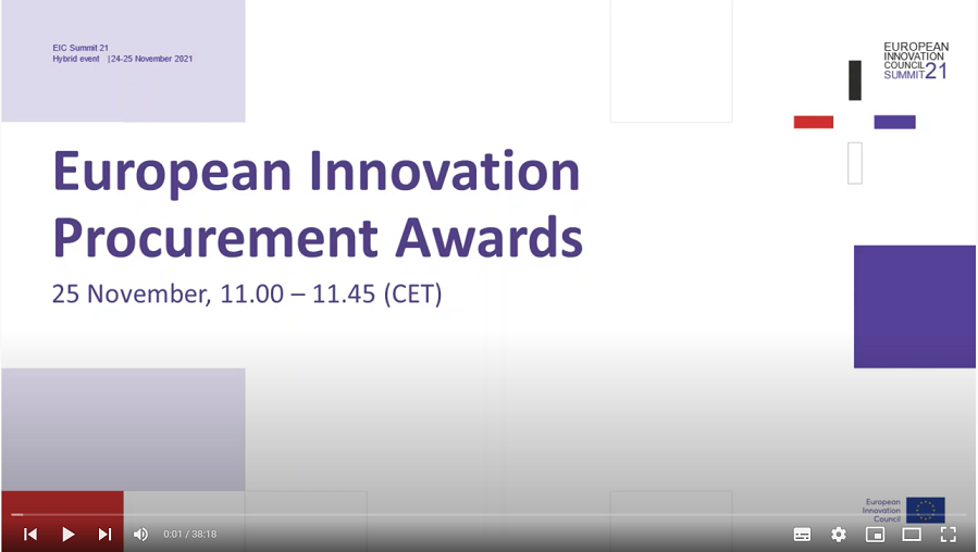 Visor #EICSummit21 -European Innovation Procurement Awards