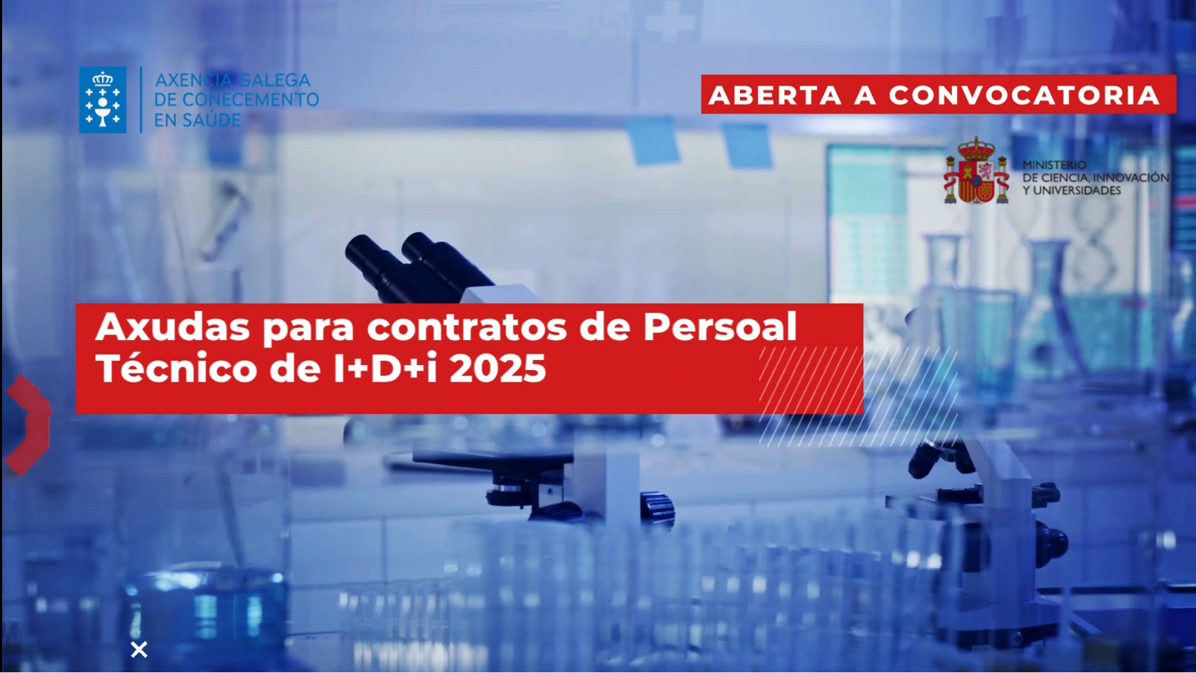 Visor Vídeo convocatoria axudas Persoal Técnico de I+D+i 2025