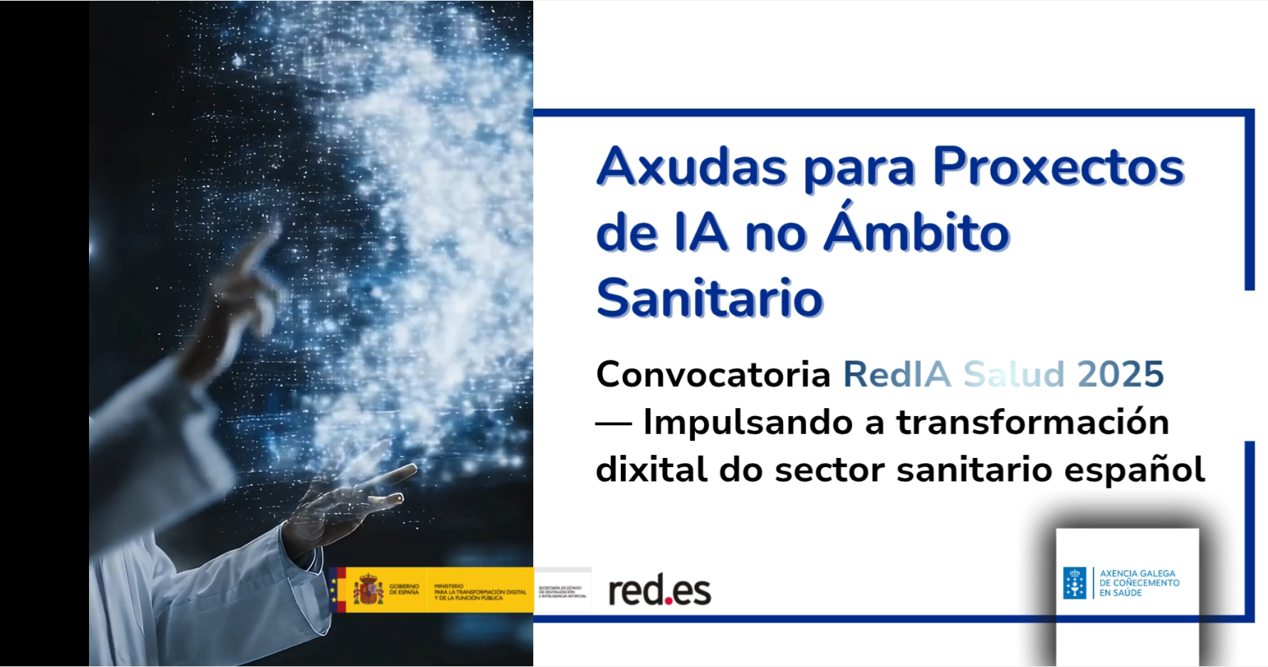 Visor Vídeo Convocatoria de axudas para proxectos de IA no ámbito