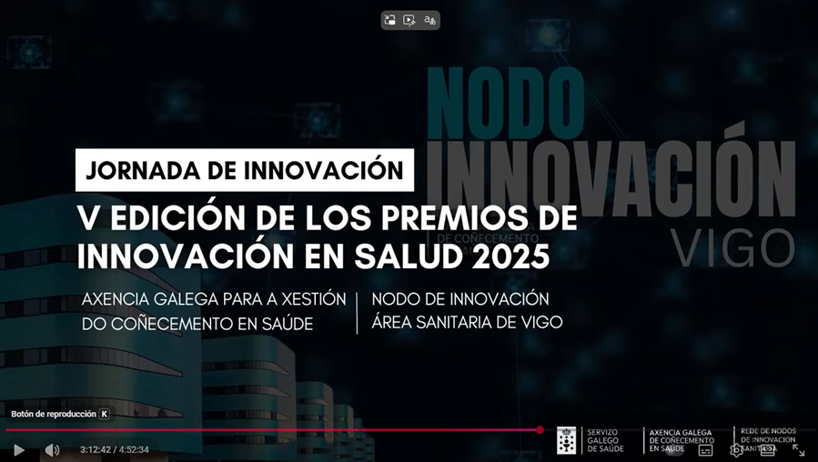 Visor Retransmisión acto entrega V premios de innovación